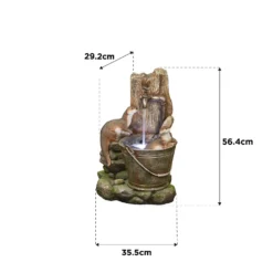 Stylish Fountain Playful Otters Water Feature With LEDs -Keter Store 13846072 7484962027991446