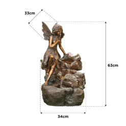 Stylish Fountain Pixie Spills Water Feature With LEDs -Keter Store 13846073 1214962028270569