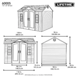 Lifetime 10 X 8ft Outdoor Storage Shed - Installation Included -Keter Store 13911314 3254978028295342