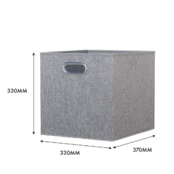 Clever Cube Fabric Insert - Set Of 2 - Woven Silver -Keter Store 13911399 1694981913376663