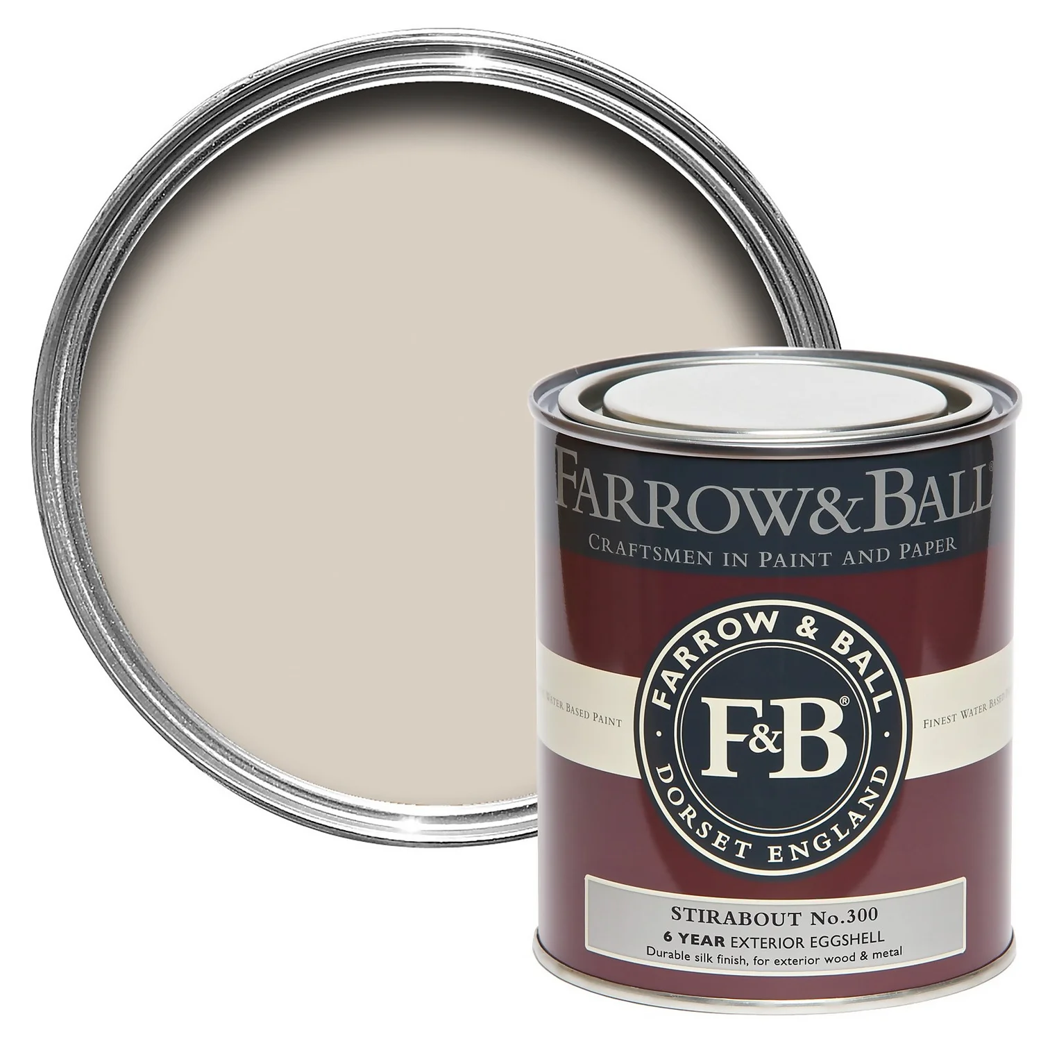Farrow & Ball Exterior Eggshell Paint No.300 Stirabout - 750ml Farrow & Ball Exterior Eggshell Paint No.300 Stirabout - 750ml -Keter Store 13911908 4554992601205388