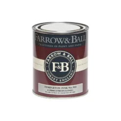 Farrow & Ball Exterior Eggshell Paint No.303 Templeton Pink - 750ml -Keter Store 13911911 8034992601732986