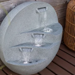Stylish Fountain Kyoto Falls Garden Water Feature With LEDs 2 Stylish Fountain Kyoto Falls Garden Water Feature With LEDs -Keter Store 13947170 1965005844804475