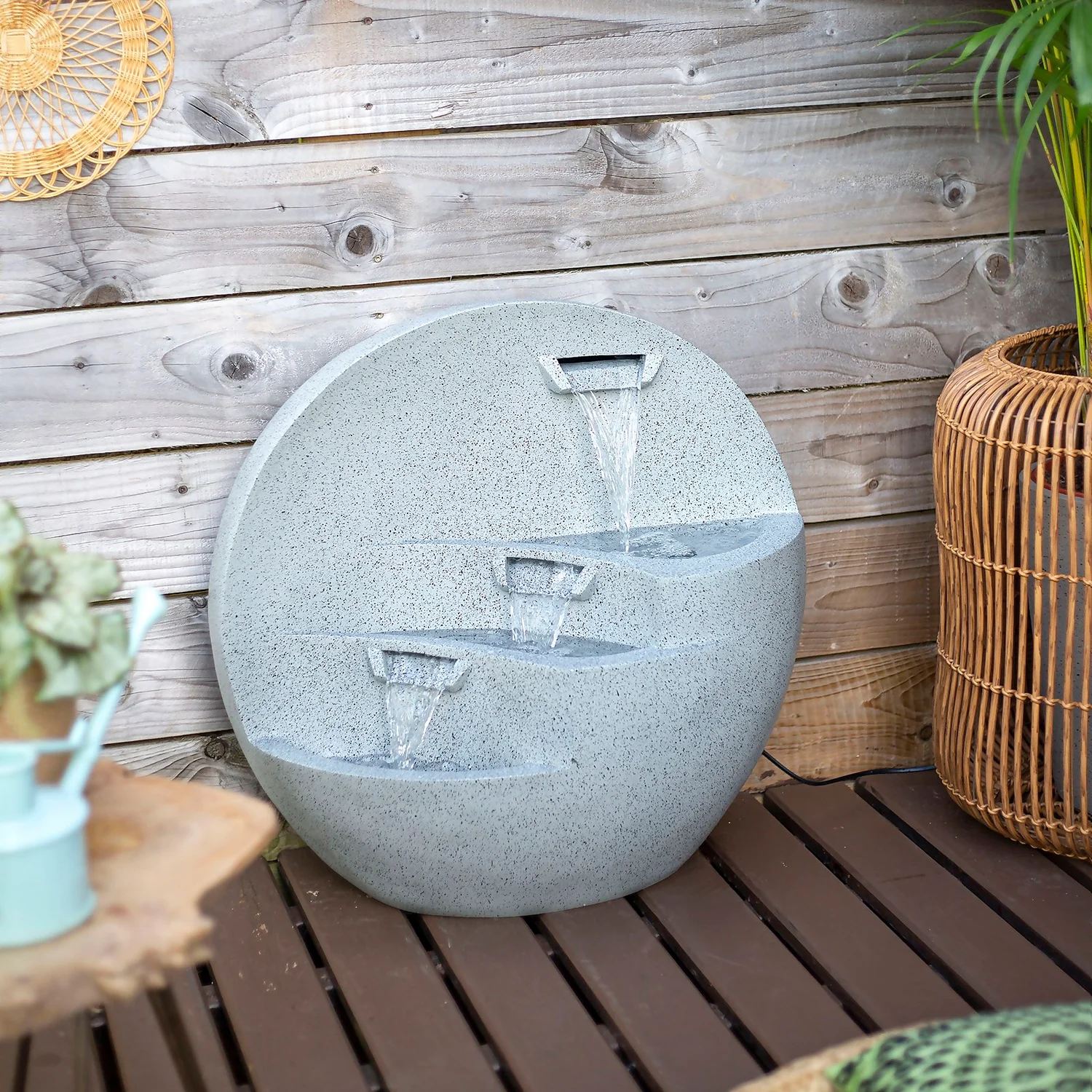 Stylish Fountain Kyoto Falls Garden Water Feature with LEDs Stylish Fountain Kyoto Falls Garden Water Feature With LEDs -Keter Store 13947170 2105005844858475