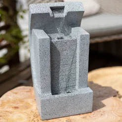 Stylish Fountain Kiso Column Garden Water Feature With LEDs -Keter Store 13947172 1325005844798628