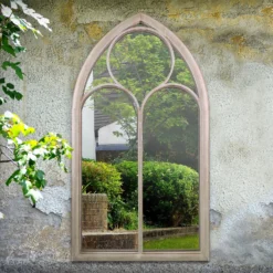 MirrorOutlet Somerley Chapel Arch Large Garden Mirror - 150x81cm -Keter Store 13950561 3734987138883427