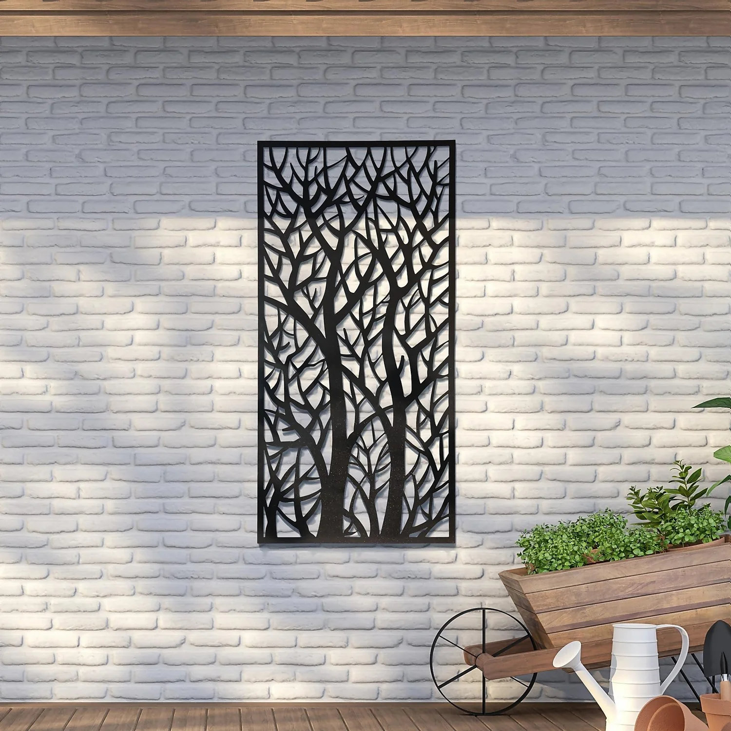 Amarelle Large Metal Tree Design Decorative Garden Screen - 120 x 60cm Amarelle Large Metal Tree Design Decorative Garden Screen - 120 X 60cm -Keter Store 13950572 2094987139714889