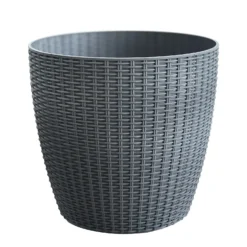 Grey Weave Planter - 28cm