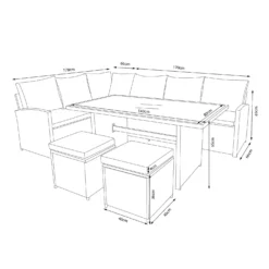 Matara Rattan Effect Corner Sofa Set -Keter Store 13951470 2105021609466129