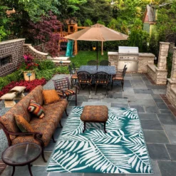 Homebase Outdoor Rug - Teal 120x180cm 2 Homebase Outdoor Rug - Teal 120x180cm -Keter Store 13953333 1274989199482873