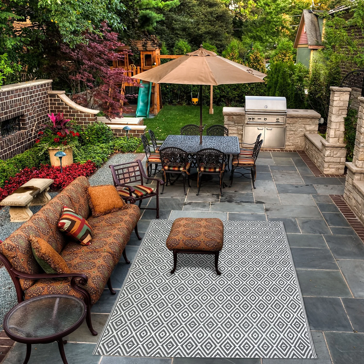 Homebase Outdoor Rug - Grey 160x230cm Homebase Outdoor Rug - Grey 160x230cm -Keter Store 13953337 9194989199353489