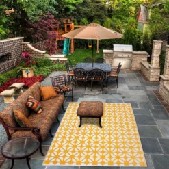 Homebase Outdoor Rug - Mustard 160x230cm 2 Homebase Outdoor Rug - Mustard 160x230cm -Keter Store 13953338 1144989199346799