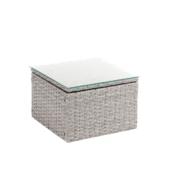 Alexandria Rattan Effect Garden Corner Sofa Set - Ash Grey -Keter Store 13971225 7715022704506515