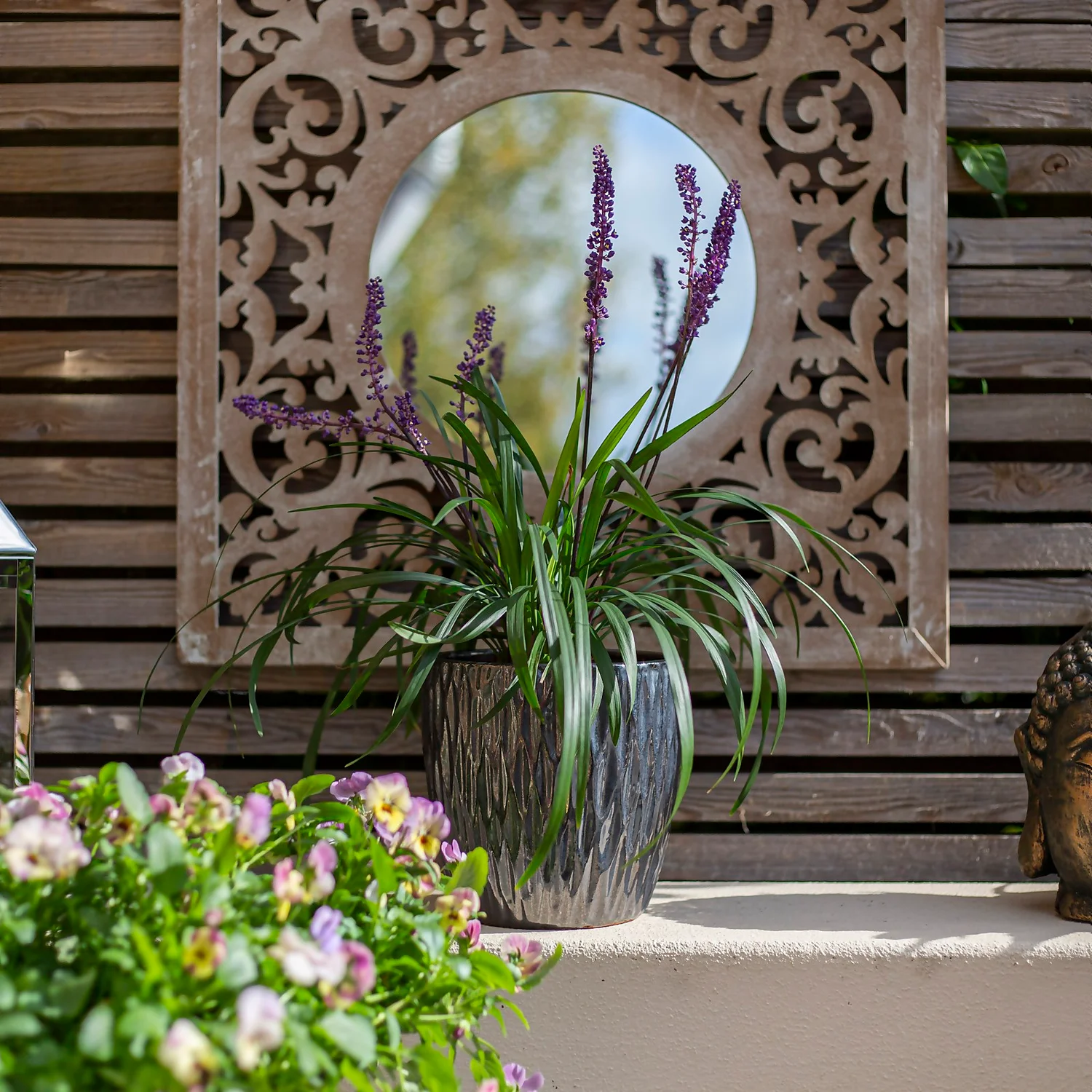 Chiswick Textured Pot Black - 24cm Chiswick Textured Pot Black - 24cm -Keter Store 13973635 4425011239236868