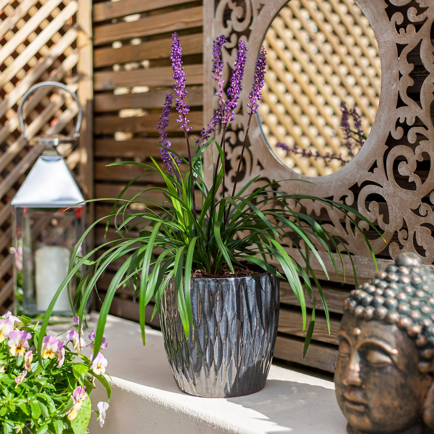 Chiswick Textured Pot Black - 24cm Chiswick Textured Pot Black - 24cm -Keter Store 13973635 6165011239151584