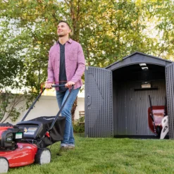 Lifetime 7x7ft Outdoor Storage Shed - Rough-Cut Grey -Keter Store 13997403 1125000054921586