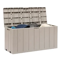 Toomax Bravo Garden Storage Box 270L - Warm Grey -Keter Store 13997481 5245004537169884