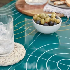 Omari Metal Garden Sofa Set - Teal & Gold 4 Omari Metal Garden Sofa Set - Teal & Gold -Keter Store 14005703 1275022638104623