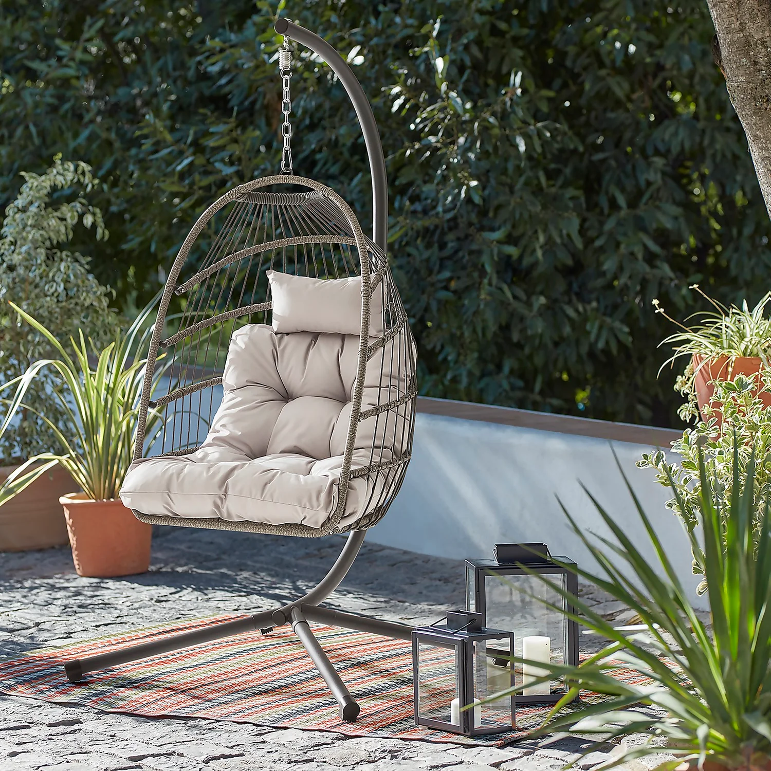 Grey Single Garden Hanging Chair Grey Single Garden Hanging Chair -Keter Store 14005785 4925032481708463