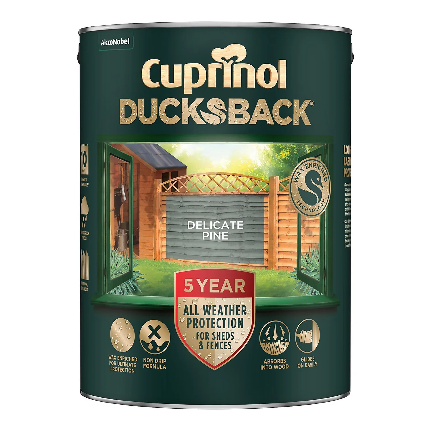 Cuprinol Ducksback Shed & Fence Paint Delicate Pine - 5L Cuprinol Ducksback Shed & Fence Paint Delicate Pine - 5L -Keter Store 14231556 7505036365248285