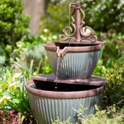 Stylish Fountain Irondale Pours Water Feature -Keter Store 14519355 1085050878502974