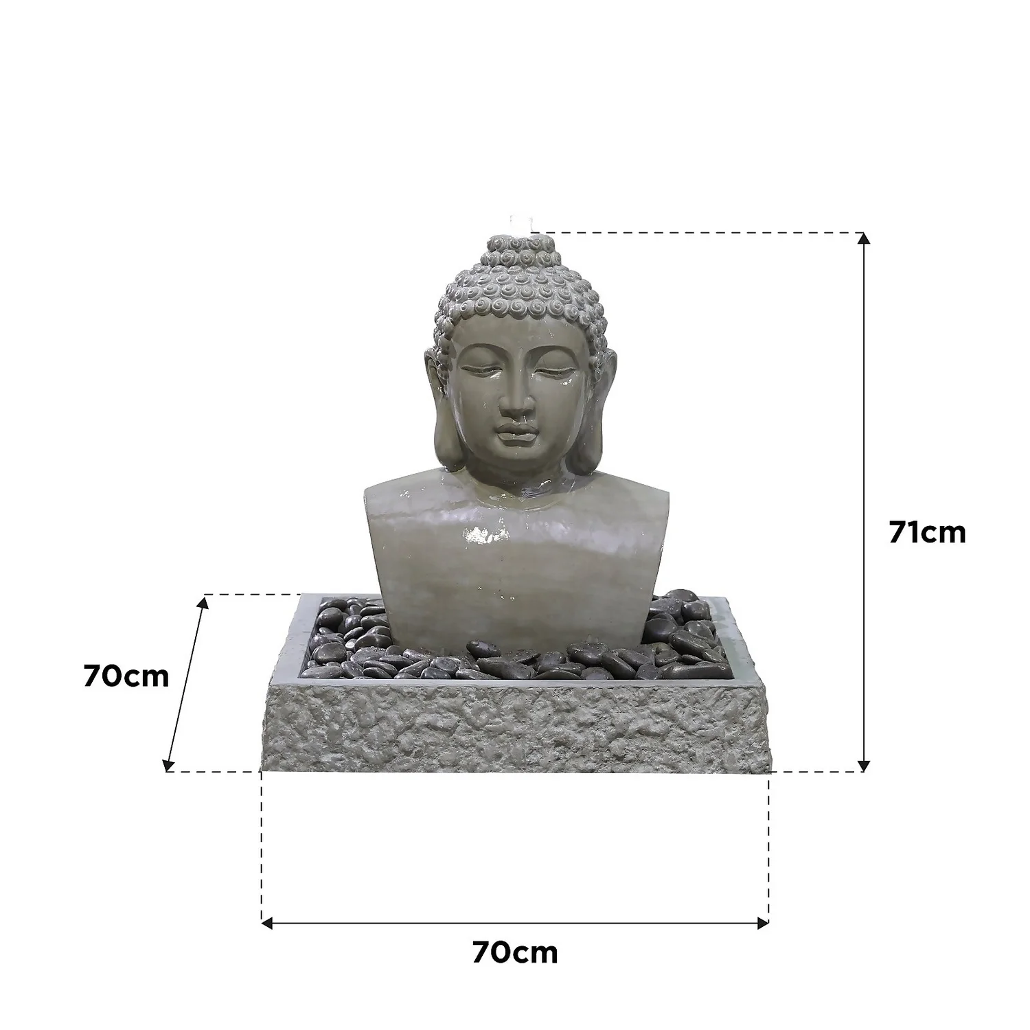 Stylish Fountain Lotus Buddha Water Feature with LEDs Stylish Fountain Lotus Buddha Water Feature With LEDs -Keter Store 14519362 9825047822642530