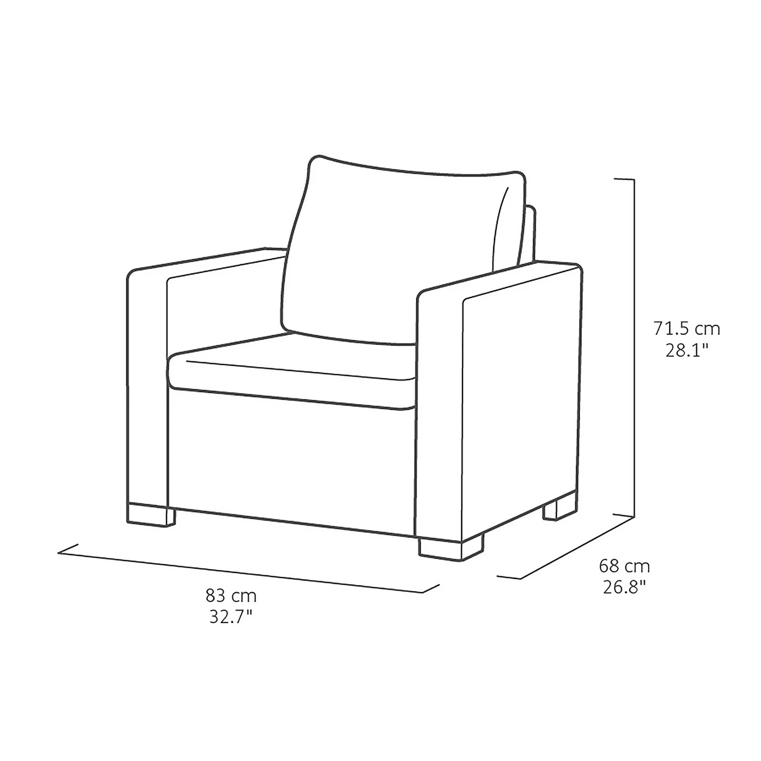 Keter California 2 Seater Outdoor Balcony Garden Furniture Set - Graphite with Grey Cushions Keter California 2 Seater Outdoor Balcony Garden Furniture Set - Graphite With Grey Cushions -Keter Store 14539588 9465041802498778