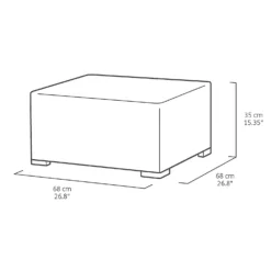 Keter California 3 Seater Outdoor Garden Furniture Chaise Longue - Graphite With Grey Cushions -Keter Store 14539593 1105041802348280