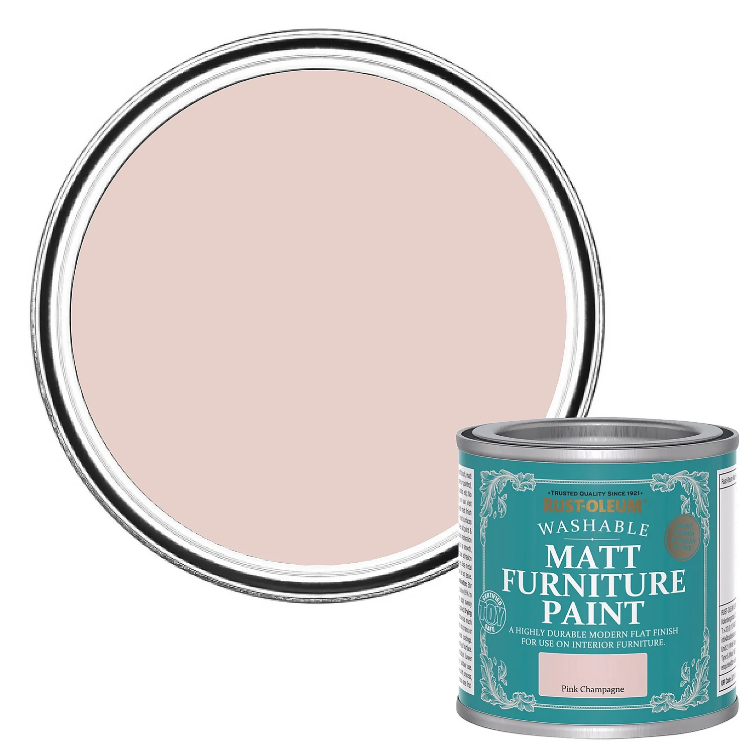 Rust-Oleum Matt Furniture Paint Pink Champagne - 125ml Rust-Oleum Matt Furniture Paint Pink Champagne - 125ml -Keter Store 14606498 8205053509290622